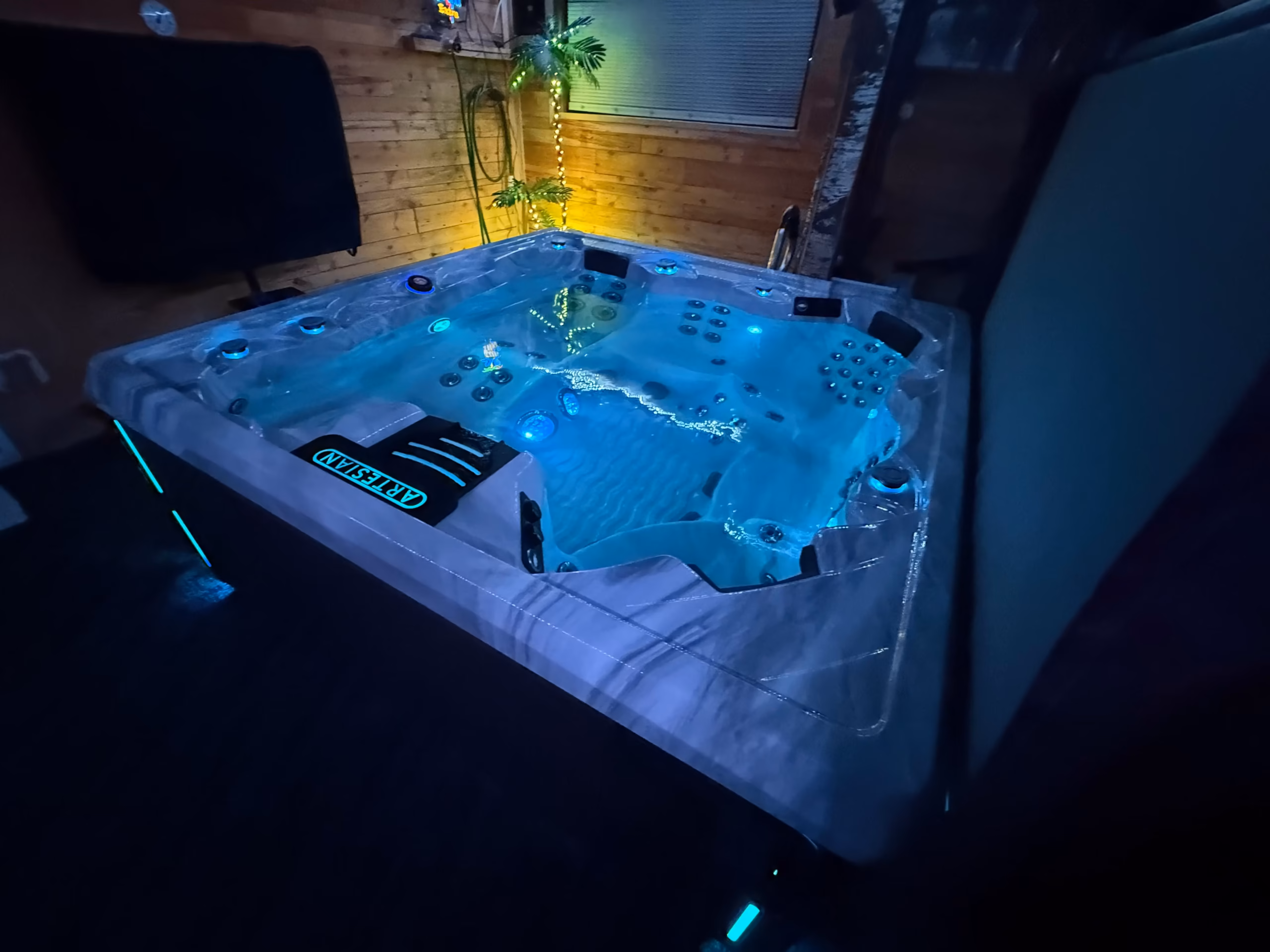 Artesian Island Spas hot tubs at MinnSpas showroom in Apple Valley MN
