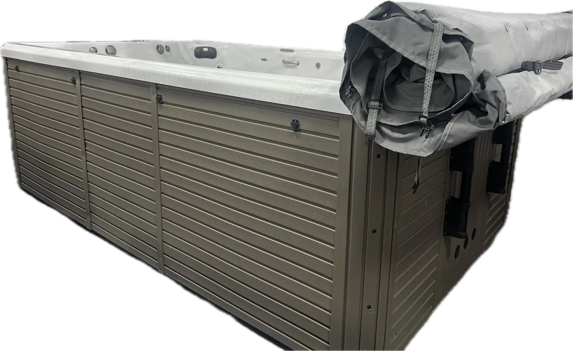 Refurbished MasterSpas H2X Trainer 12 Swim Spa with end2end cover – MinnSpas Apple Valley Minnesota