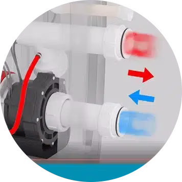 Softub energy efficient heat pump system