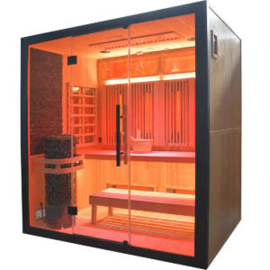 Icelandic Sauna Fusion Combo 830 hybrid infrared and traditional sauna
